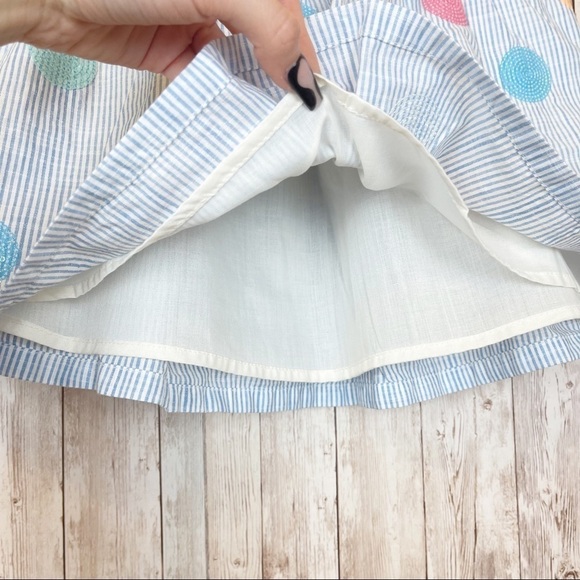 Cat & Jack Striped Multicolor Sequin Dotted Skirt Size Medium Girls - Picture 4 of 10